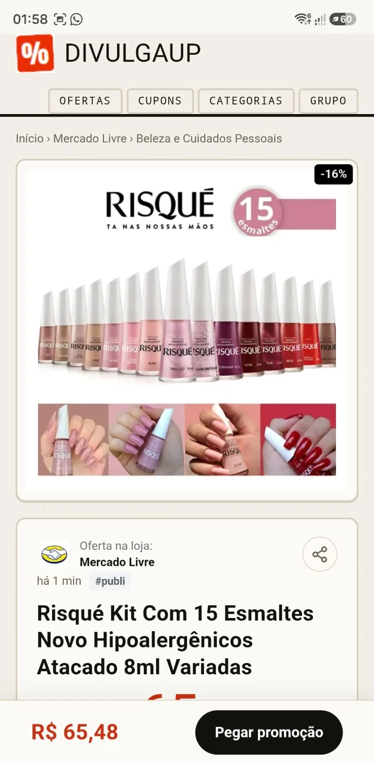 Material pronto da campanha de beleza